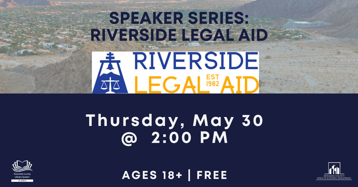 Speaker Series May: Riverside Legal Aid
