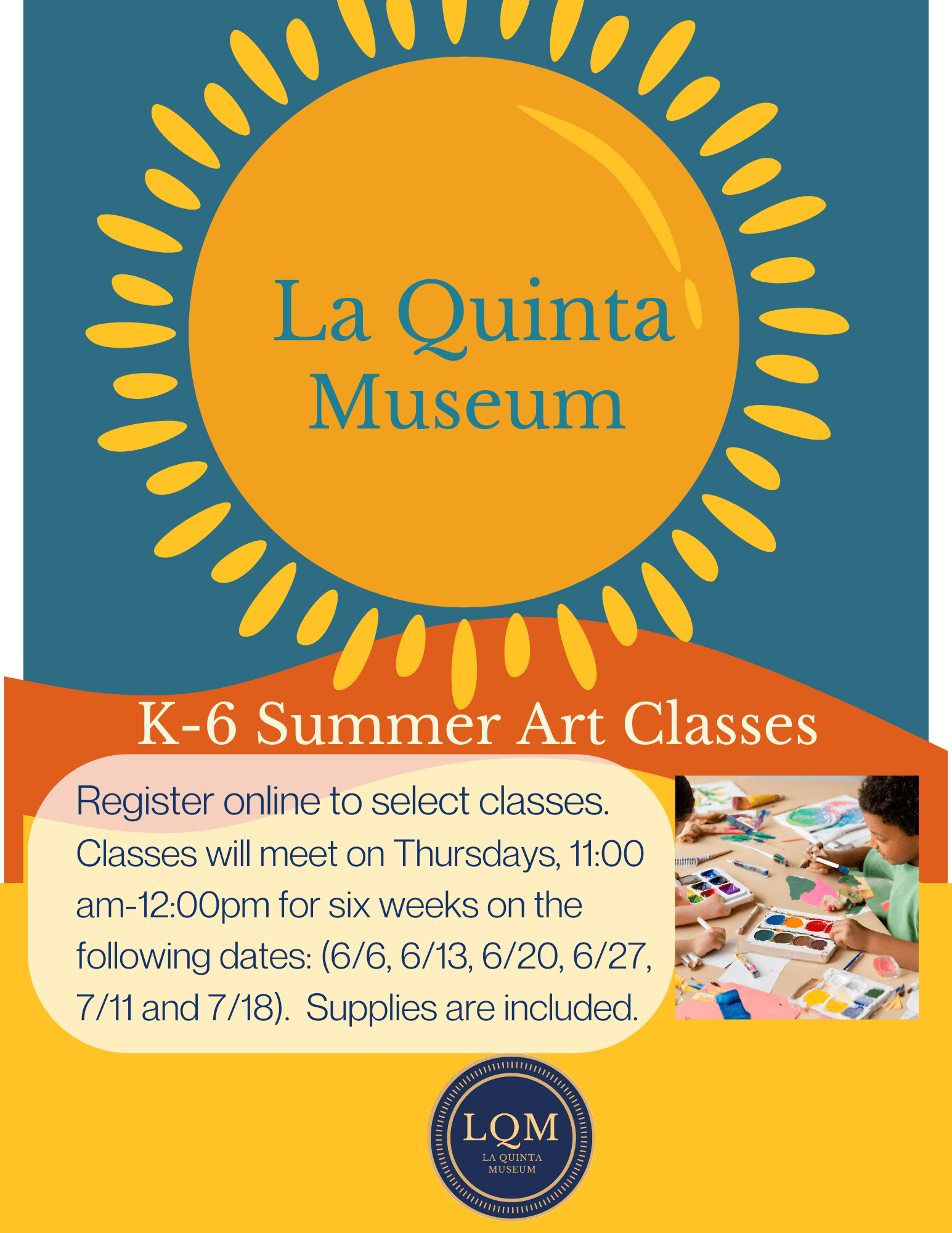 K-6 Summer Art Classes at the Museum!