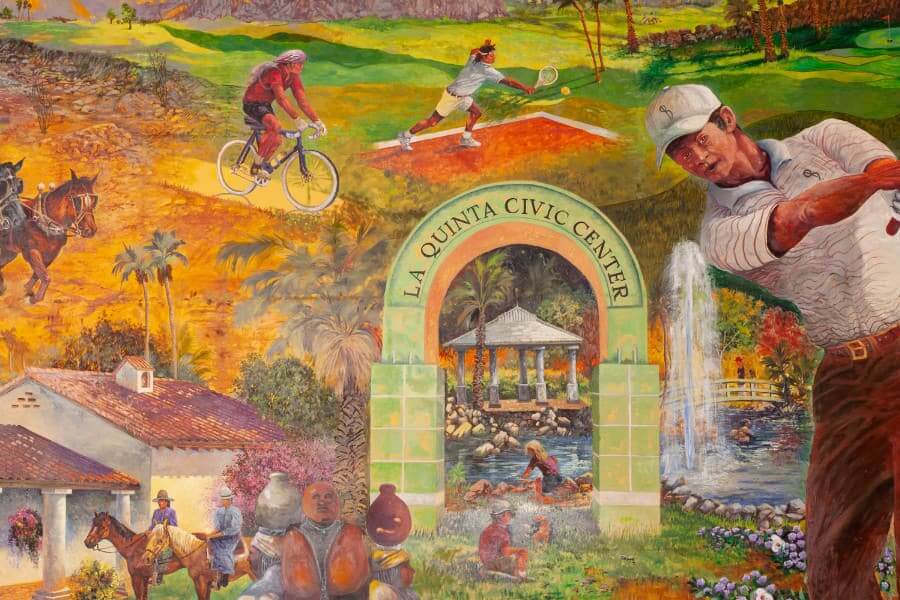 Historical Mural, Andre Blanche - La Quinta Museum